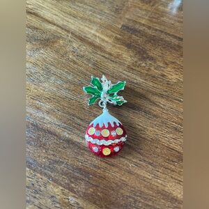 Vintage Brooch Festive Red and Green Christmas